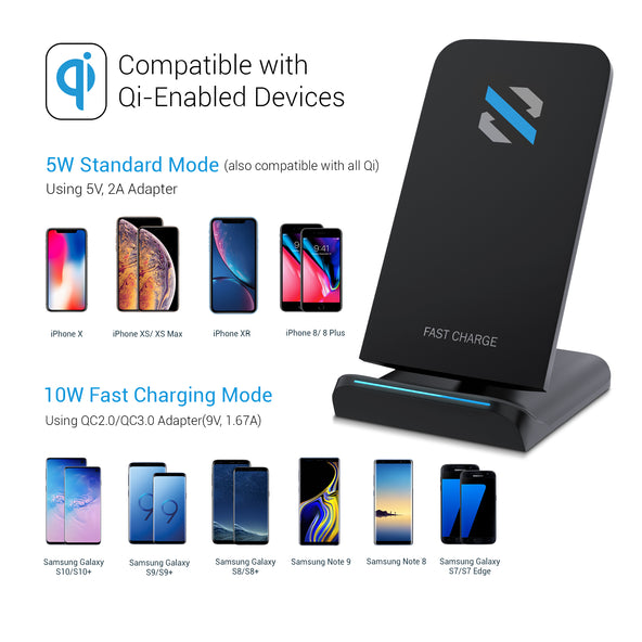 SKYVIK Beam 2 15W Qi Fast Wireless Charger-Type C With Dual Coils For IPhone Samsung And Other Compatible Devices