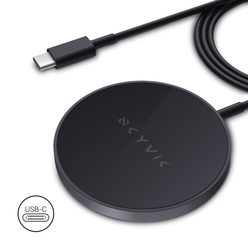 SKYVIK Beam Tap Magsafe Compatible 15W Fast Wireless Charging Pad For IPhone 12 13 And 14 Series - Black