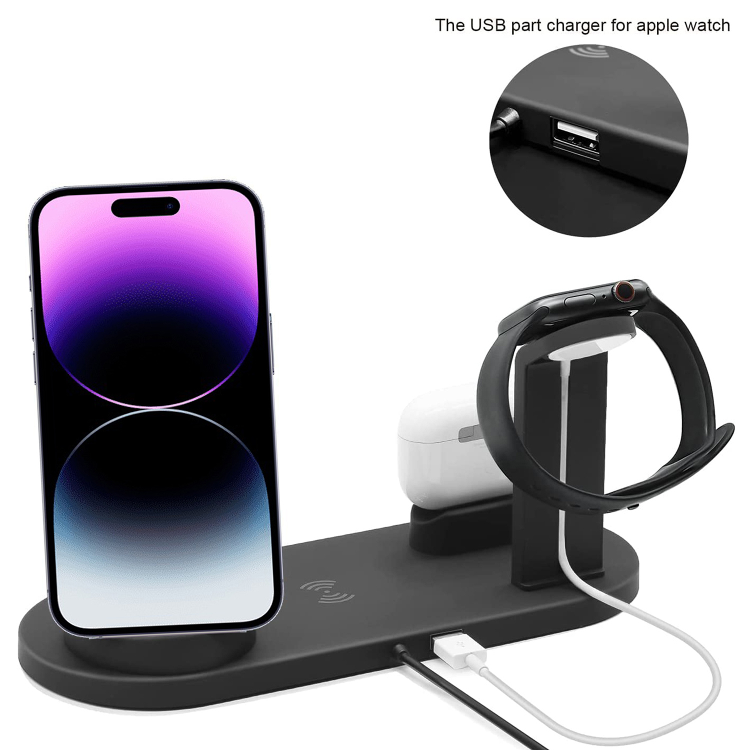 4 In 1 Wireless Charger Qi Fast Charging Stand